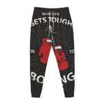 Put On Your Boxing Gloves Print Jogger Pants
