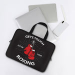 Put On Your Boxing Gloves Print Laptop Sleeve With Handle