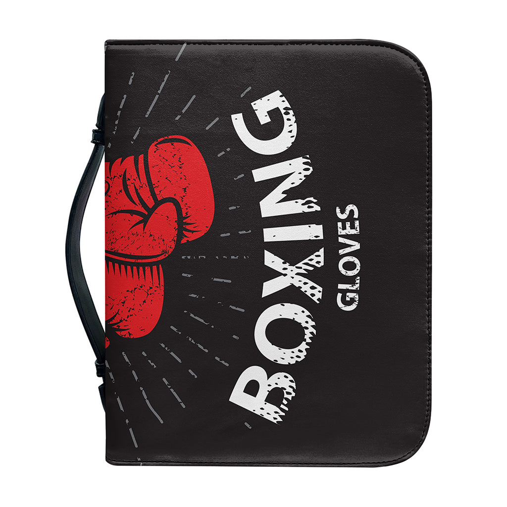 Put On Your Boxing Gloves Print Leather Bible Cover
