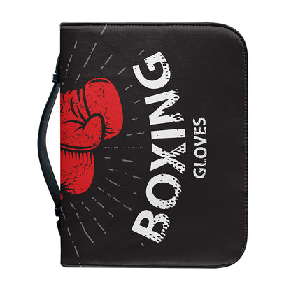 Put On Your Boxing Gloves Print Leather Bible Cover