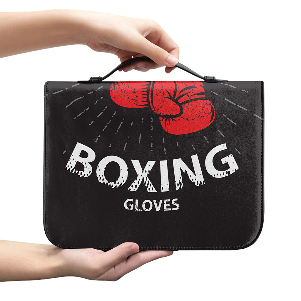 Put On Your Boxing Gloves Print Leather Bible Cover