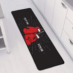 Put On Your Boxing Gloves Print Long Kitchen Mat