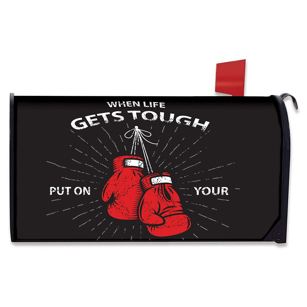 Put On Your Boxing Gloves Print Mailbox Cover