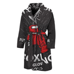 Put On Your Boxing Gloves Print Men's Bathrobe