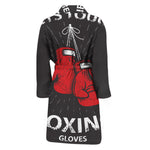 Put On Your Boxing Gloves Print Men's Bathrobe