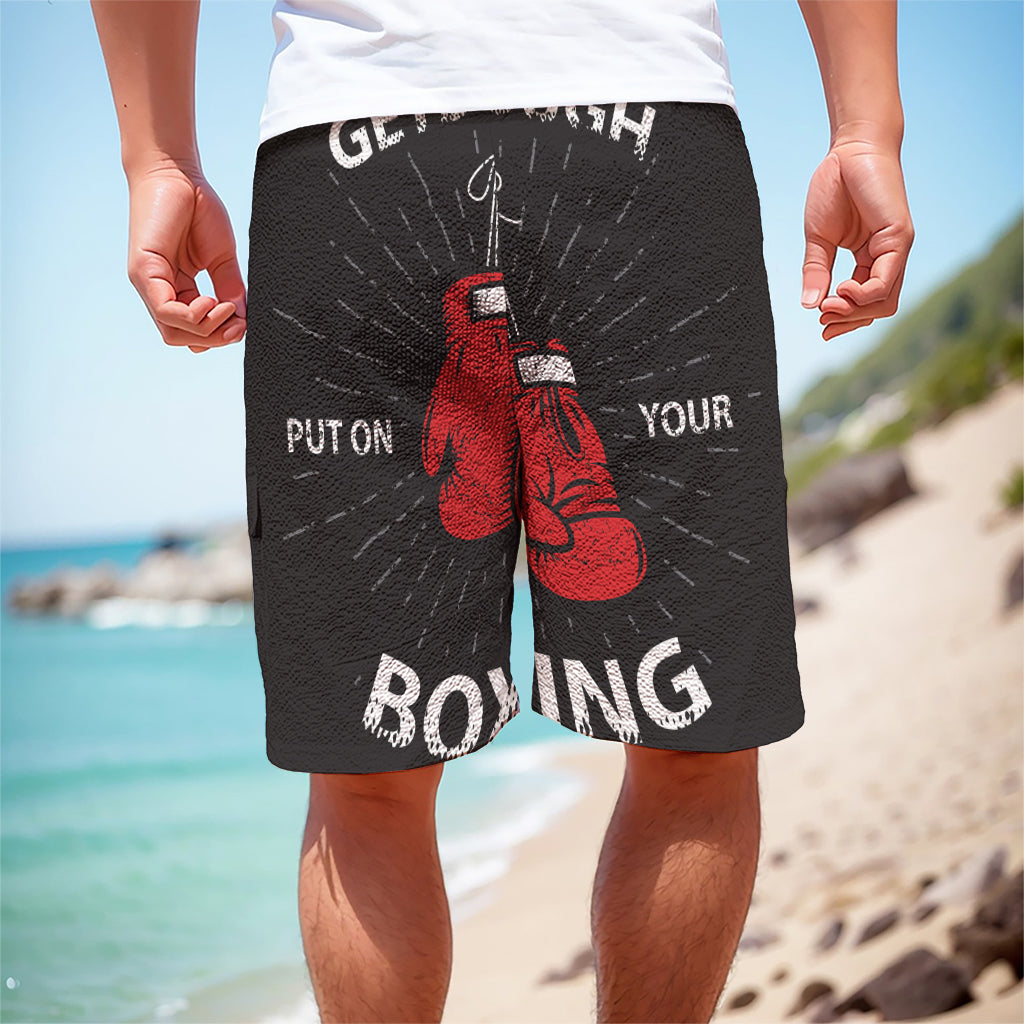 Put On Your Boxing Gloves Print Men's Cargo Shorts