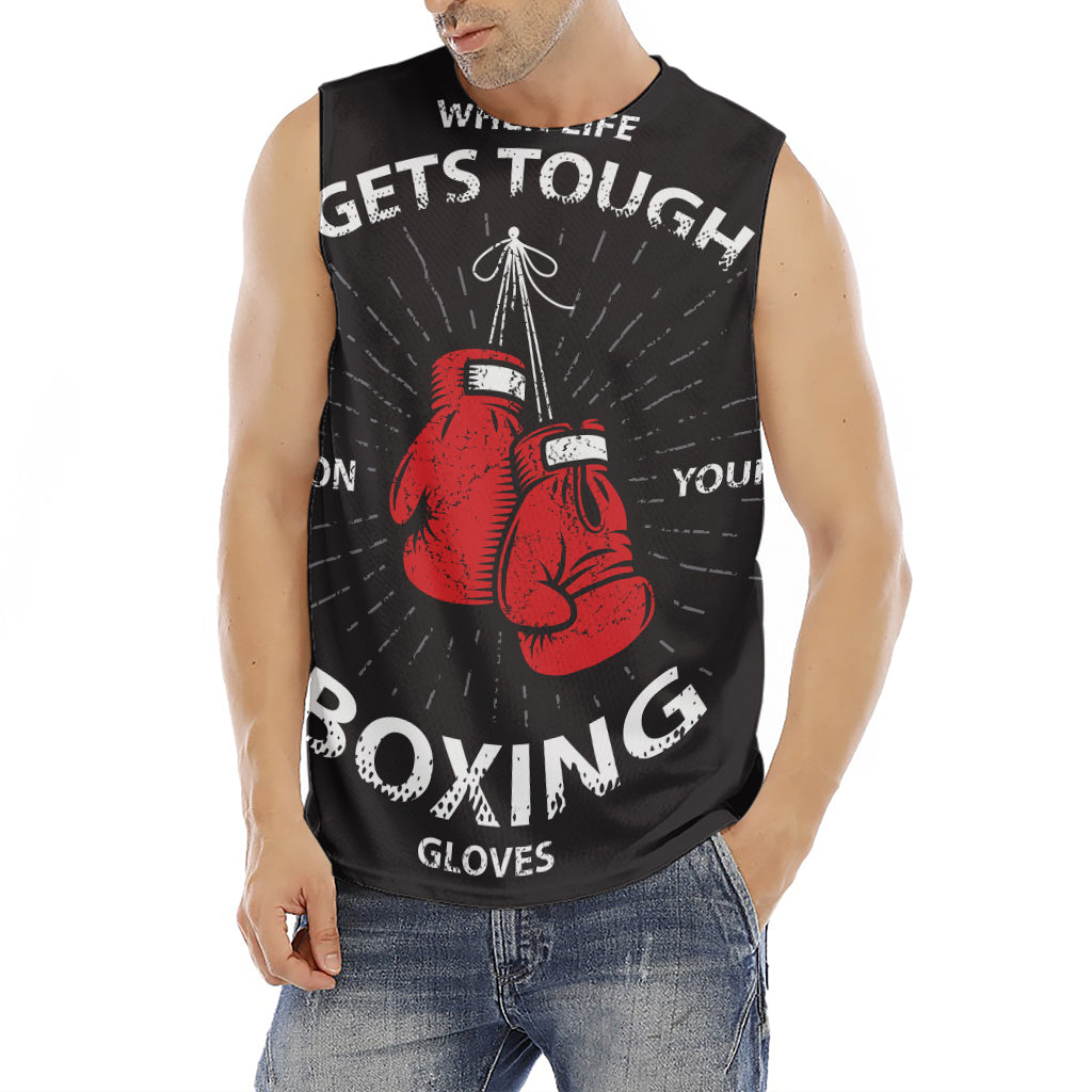 Put On Your Boxing Gloves Print Men's Fitness Tank Top