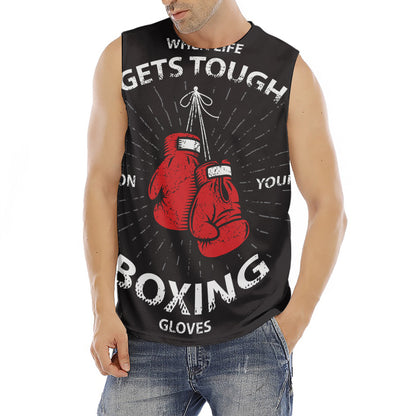 Put On Your Boxing Gloves Print Men's Fitness Tank Top