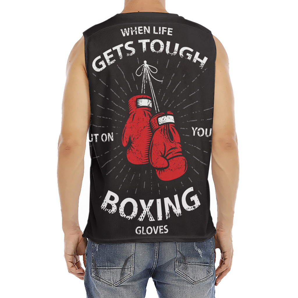 Put On Your Boxing Gloves Print Men's Fitness Tank Top