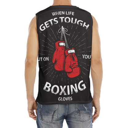 Put On Your Boxing Gloves Print Men's Fitness Tank Top