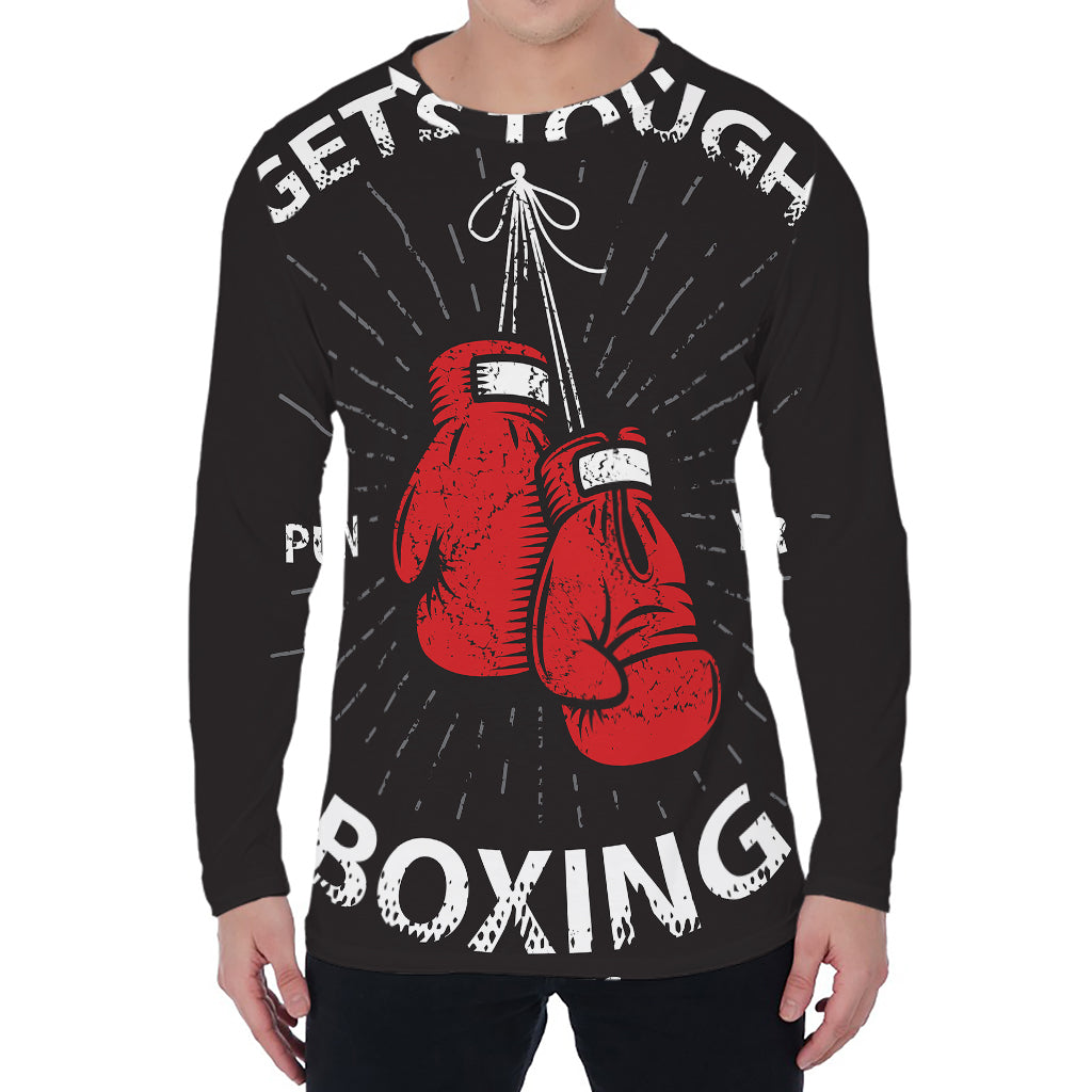 Put On Your Boxing Gloves Print Men's Long Sleeve T-Shirt