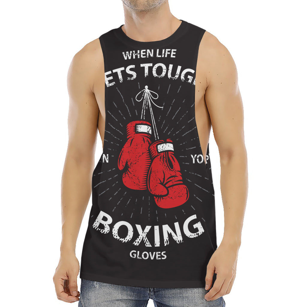 Put On Your Boxing Gloves Print Men's Muscle Tank Top