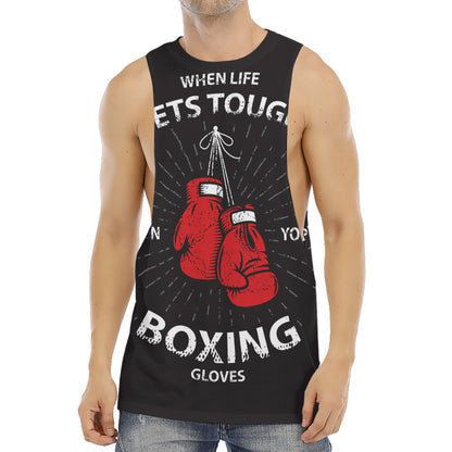 Put On Your Boxing Gloves Print Men's Muscle Tank Top