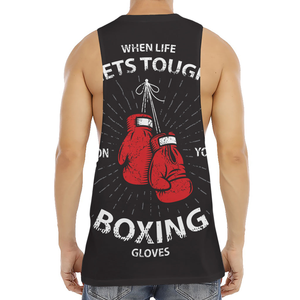 Put On Your Boxing Gloves Print Men's Muscle Tank Top