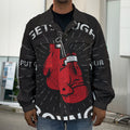 Put On Your Boxing Gloves Print Men's Shirt Jacket