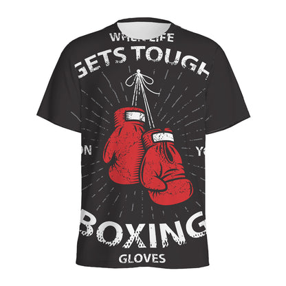 Put On Your Boxing Gloves Print Men's Sports T-Shirt