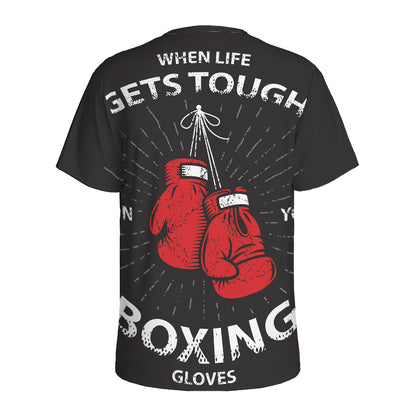 Put On Your Boxing Gloves Print Men's Sports T-Shirt
