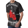 Put On Your Boxing Gloves Print Men's Velvet T-Shirt