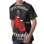 Put On Your Boxing Gloves Print Men's Velvet T-Shirt