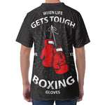 Put On Your Boxing Gloves Print Men's Velvet T-Shirt