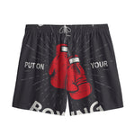 Put On Your Boxing Gloves Print Mesh Shorts