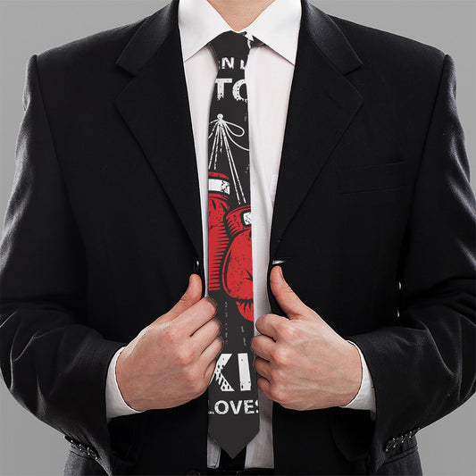 Put On Your Boxing Gloves Print Necktie
