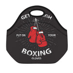 Put On Your Boxing Gloves Print Neoprene Lunch Bag