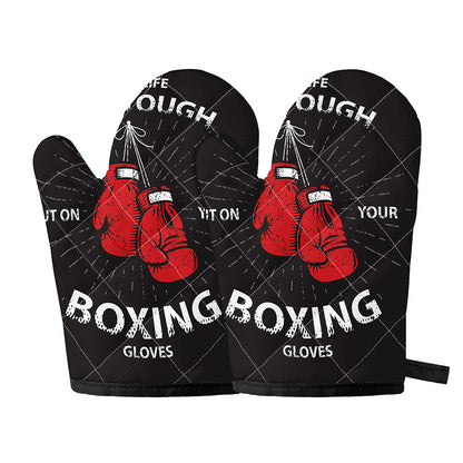 Put On Your Boxing Gloves Print Oven Mitts