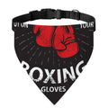 Put On Your Boxing Gloves Print Over The Collar Dog Bandana