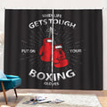 Put On Your Boxing Gloves Print Pencil Pleat Curtains