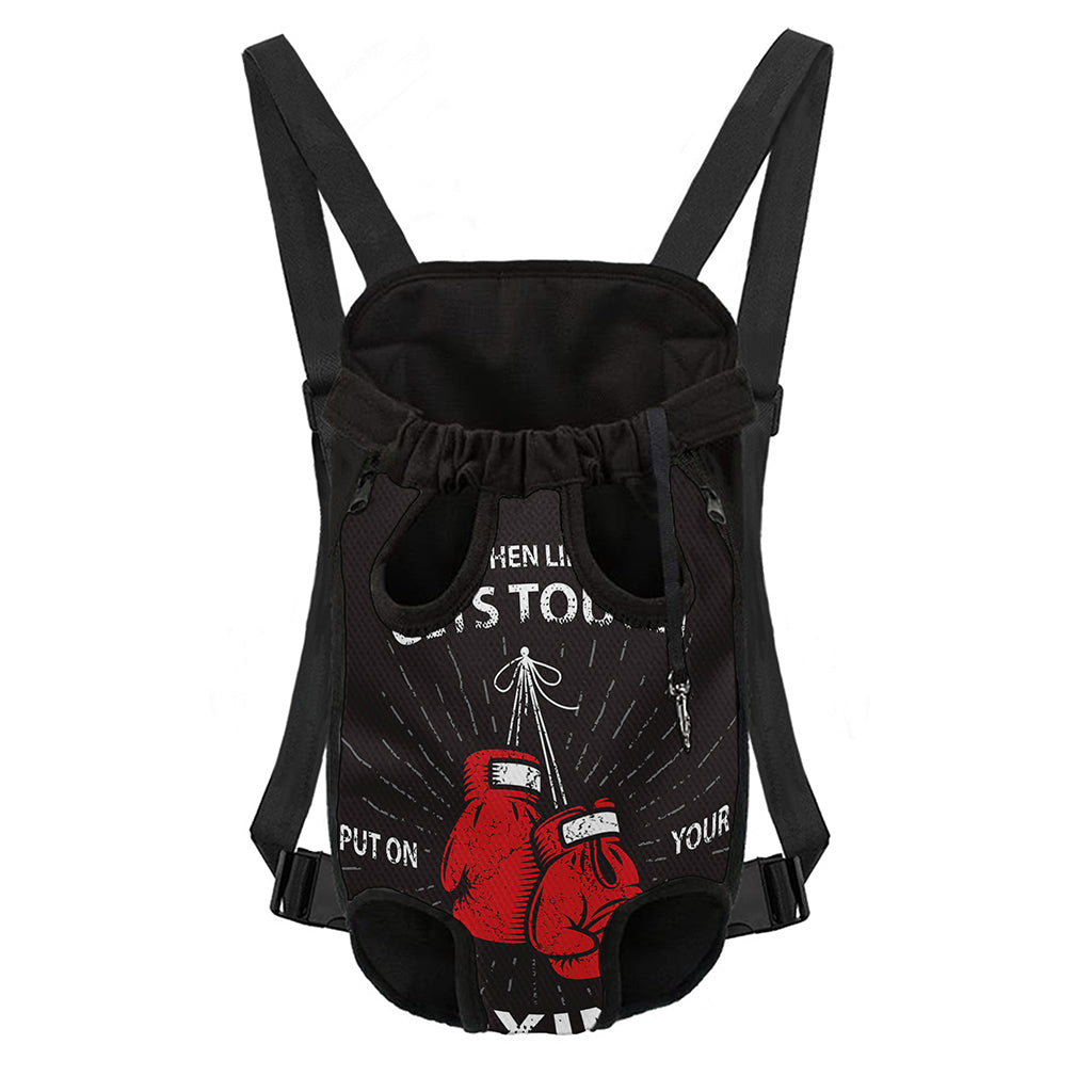 Put On Your Boxing Gloves Print Pet Carrier Backpack