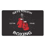 Put On Your Boxing Gloves Print Polyester Doormat