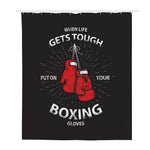 Put On Your Boxing Gloves Print Polyester Shower Curtain