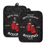 Put On Your Boxing Gloves Print Pot Holders With Pocket