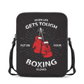 Put On Your Boxing Gloves Print Rectangular Crossbody Bag