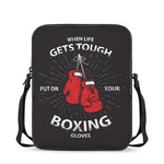 Put On Your Boxing Gloves Print Rectangular Crossbody Bag