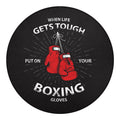 Put On Your Boxing Gloves Print Round Blanket