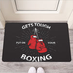 Put On Your Boxing Gloves Print Rubber Doormat