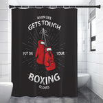 Put On Your Boxing Gloves Print Shower Curtain