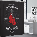 Put On Your Boxing Gloves Print Shower Curtain