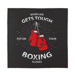 Put On Your Boxing Gloves Print Silk Bandana