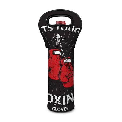 Put On Your Boxing Gloves Print Single Neoprene Wine Tote