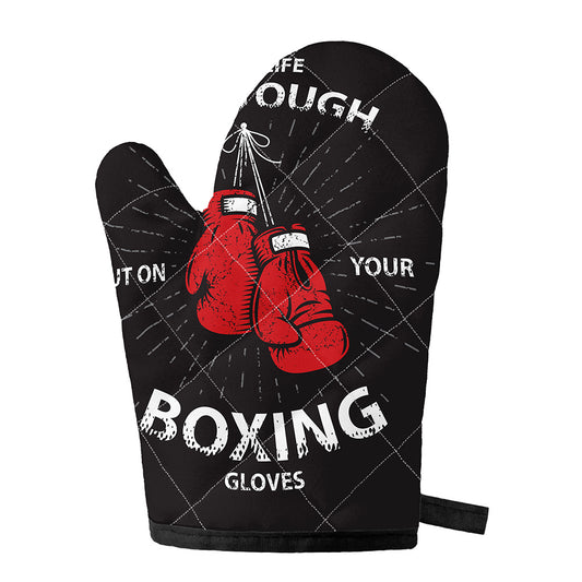 Put On Your Boxing Gloves Print Single Oven Mitt