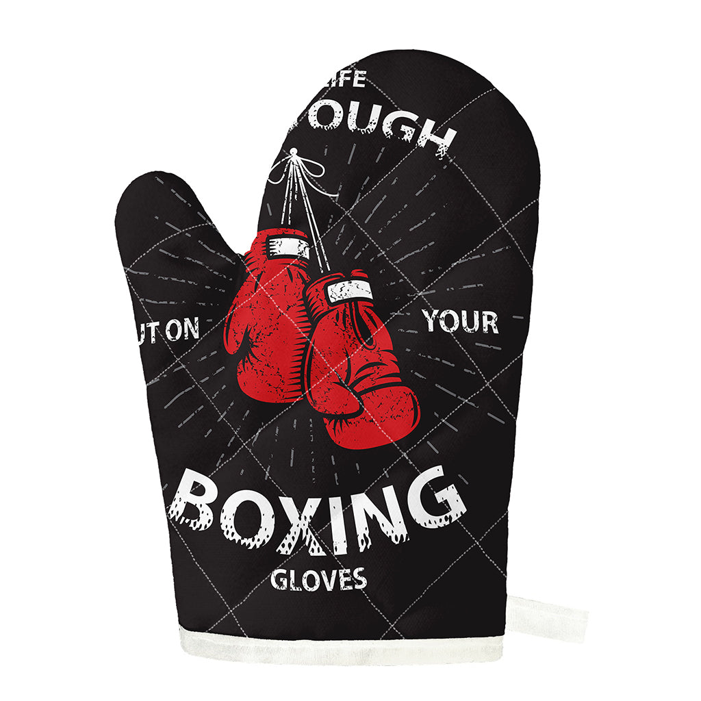 Put On Your Boxing Gloves Print Single Oven Mitt