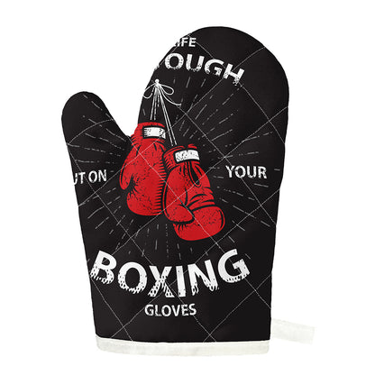 Put On Your Boxing Gloves Print Single Oven Mitt