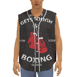 Put On Your Boxing Gloves Print Sleeveless Baseball Jersey
