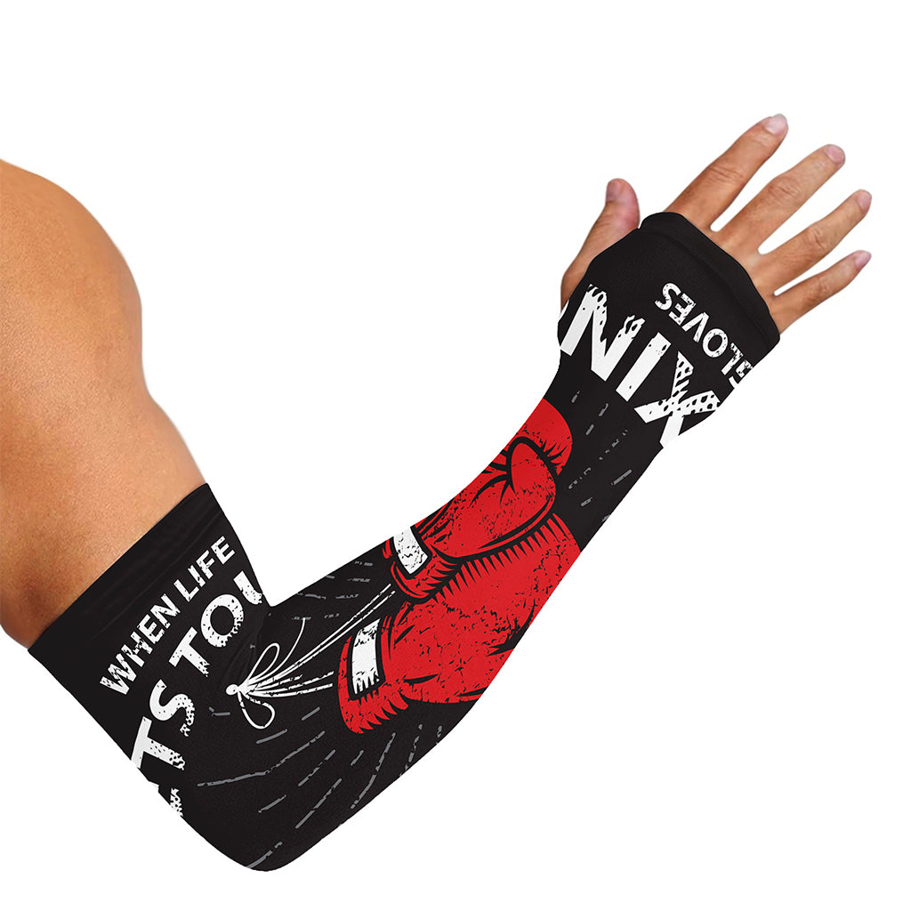 Put On Your Boxing Gloves Print Sun Protection Arm Sleeves