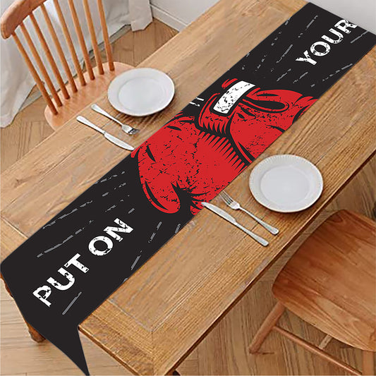 Put On Your Boxing Gloves Print Table Runner