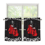Put On Your Boxing Gloves Print Tier Curtains