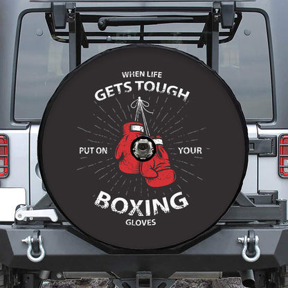 Put On Your Boxing Gloves Print Tire Cover With Camera Hole